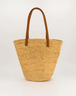 Women Old Khaki Bags & Purses>Caitlyn Pu Strap Jute Basket
