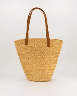 Women Old Khaki Bags & Purses>Caitlyn Pu Strap Jute Basket