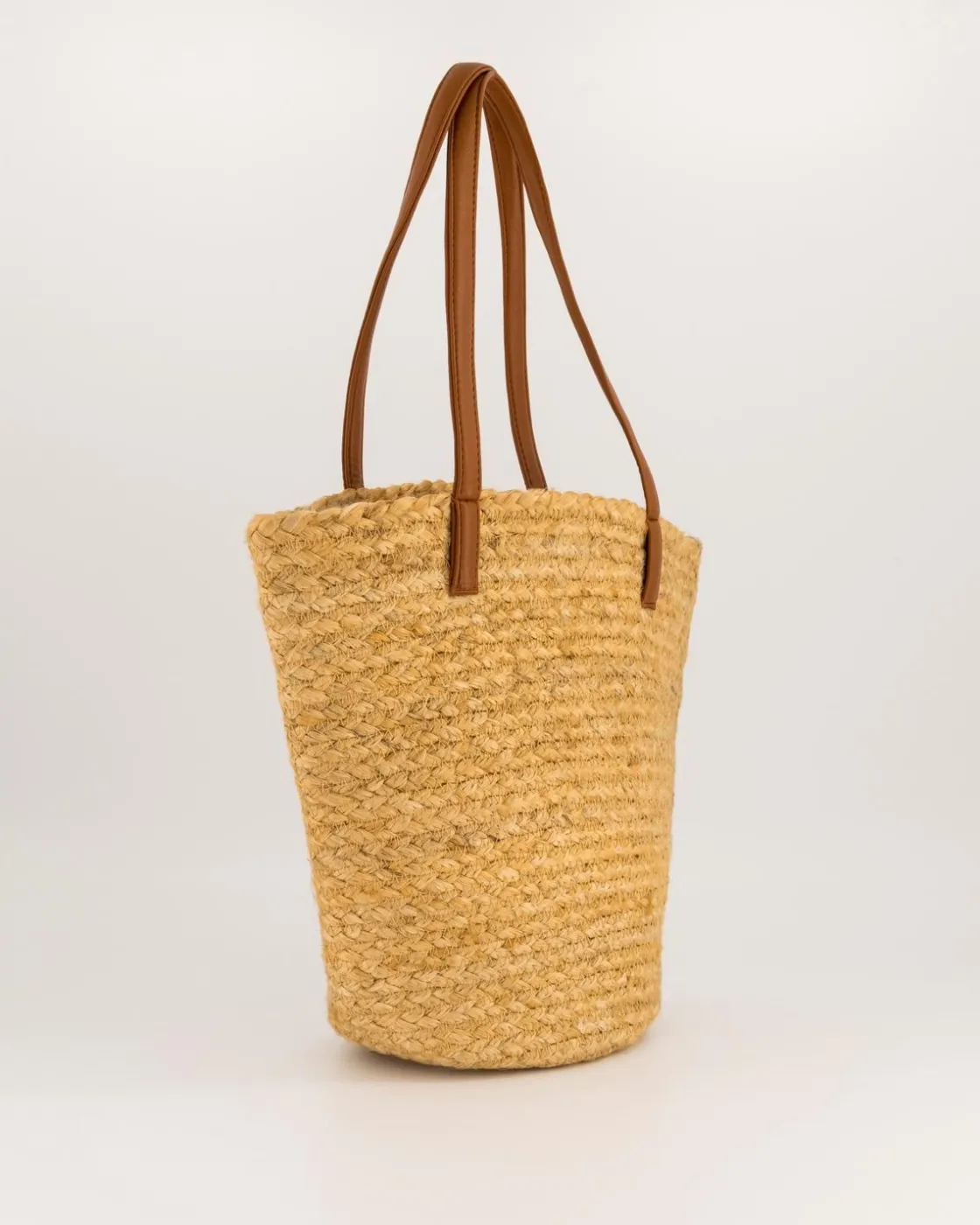 Women Old Khaki Bags & Purses>Caitlyn Pu Strap Jute Basket