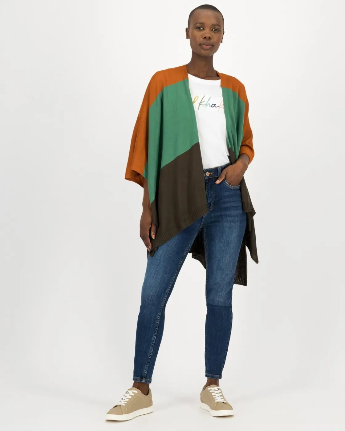 Women Old Khaki Scarves & Kimonos>Kaylee Bold Stripe Kimono