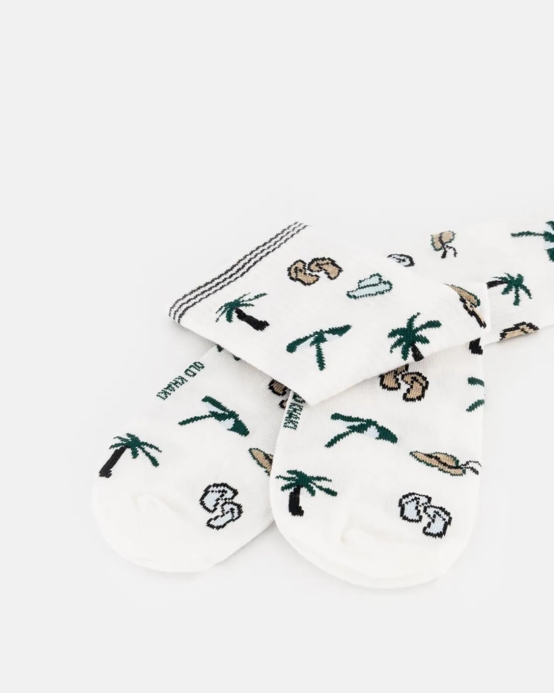 Men Old Khaki Socks & Underwear>Men'S Alvaro Island Outline Single Rib Sock