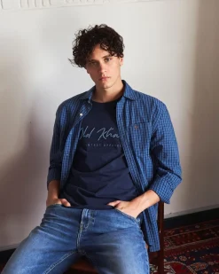 Men Old Khaki Shirts>Men'S Arc Gingham Check Regular Fit Shirt