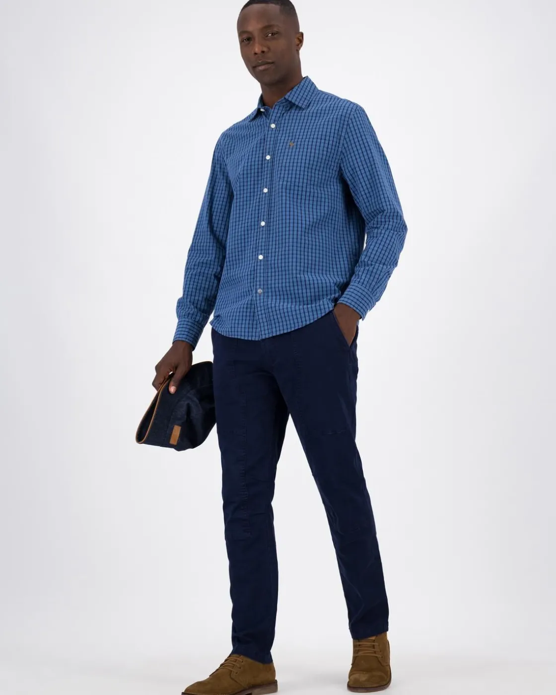 Men Old Khaki Shirts>Men'S Arc Gingham Check Regular Fit Shirt