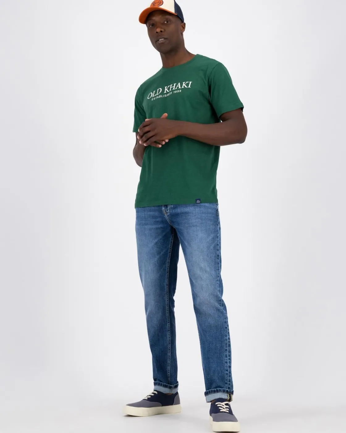 Men Old Khaki T-Shirts>Men'S Archie Slub Cotton Standard Fit T-Shirt