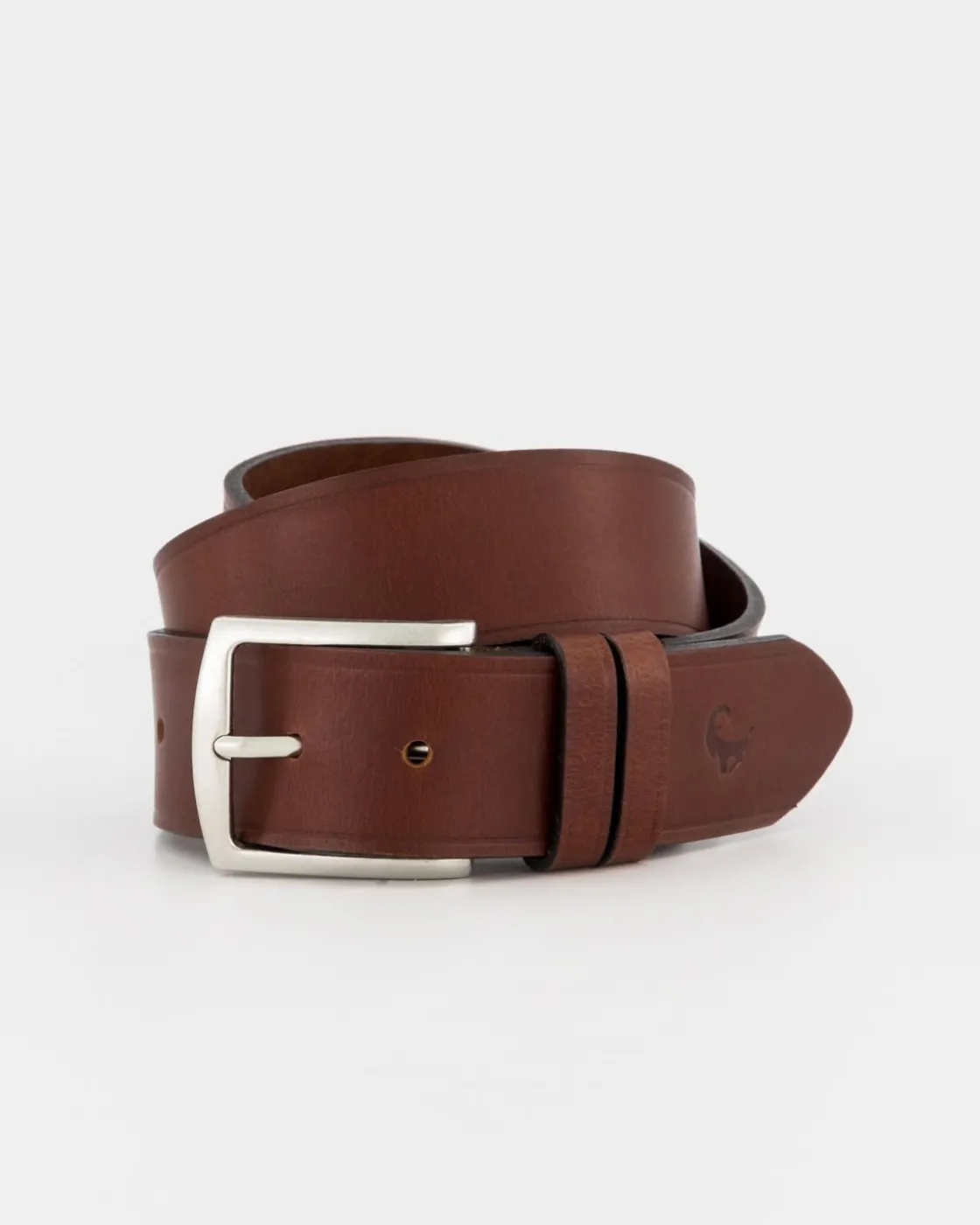 Men Old Khaki Belts>Men'S Benjamin Rolled Edge Leather Belt