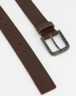Men Old Khaki Belts>Men'S Bennett Branded Leather Belt