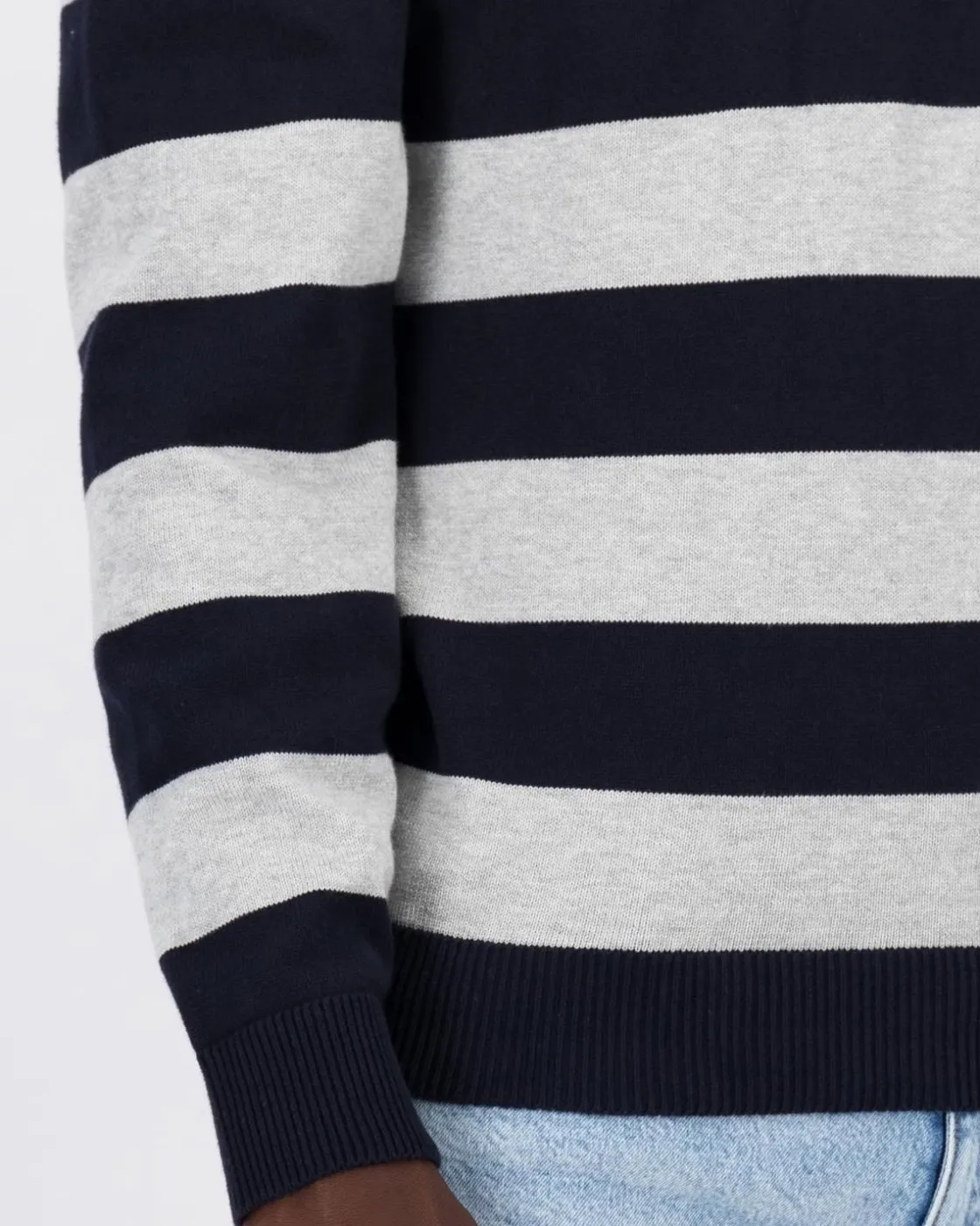 Men Old Khaki Sweats>Men'S Cale Striped Rugby Sweat