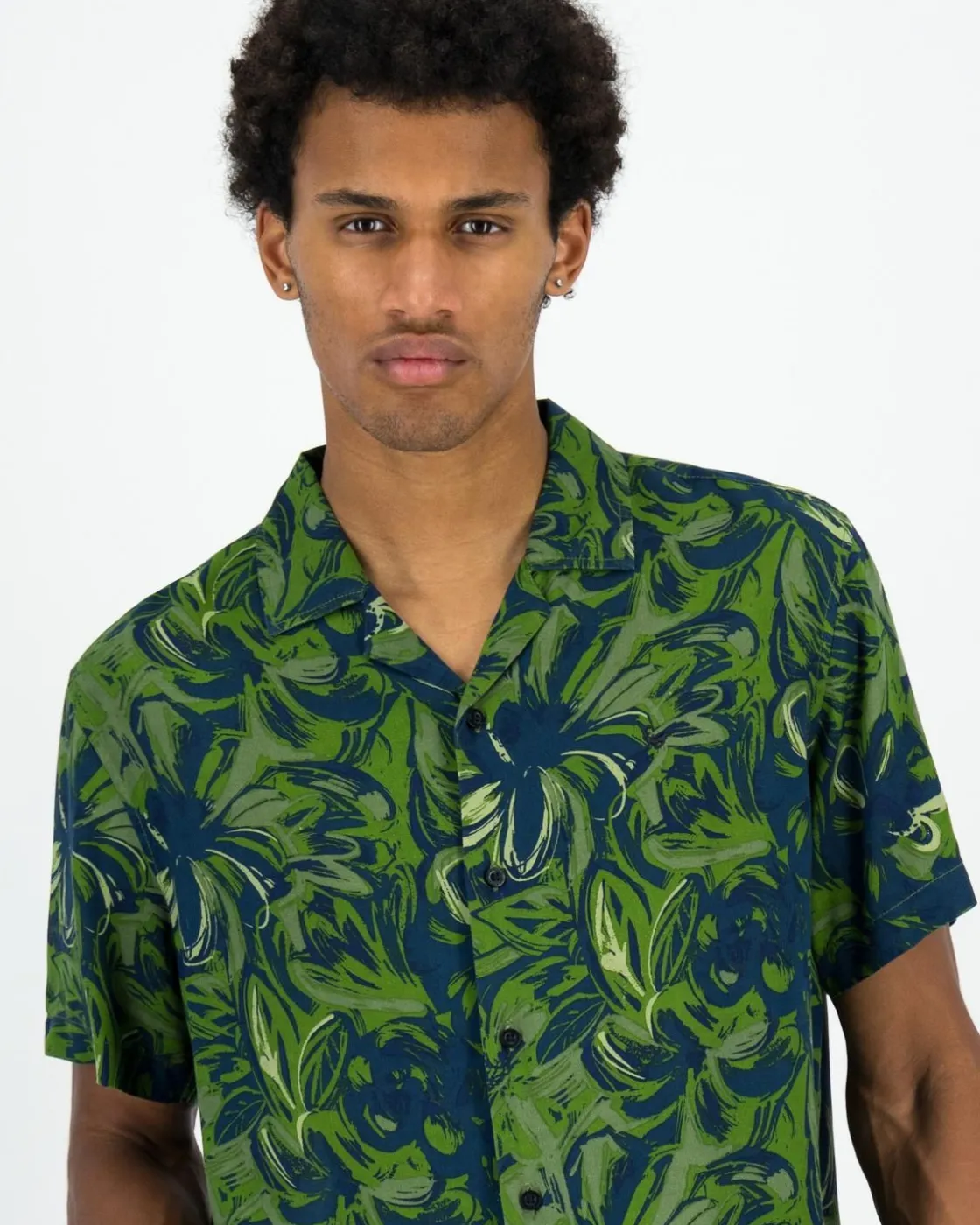 Men Old Khaki Shirts>Men'S Cedric Floral Shirt