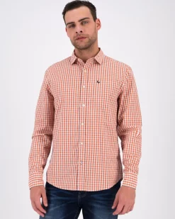 Men Old Khaki Shirts>Men'S Charl Gingham Slim Fit Shirt