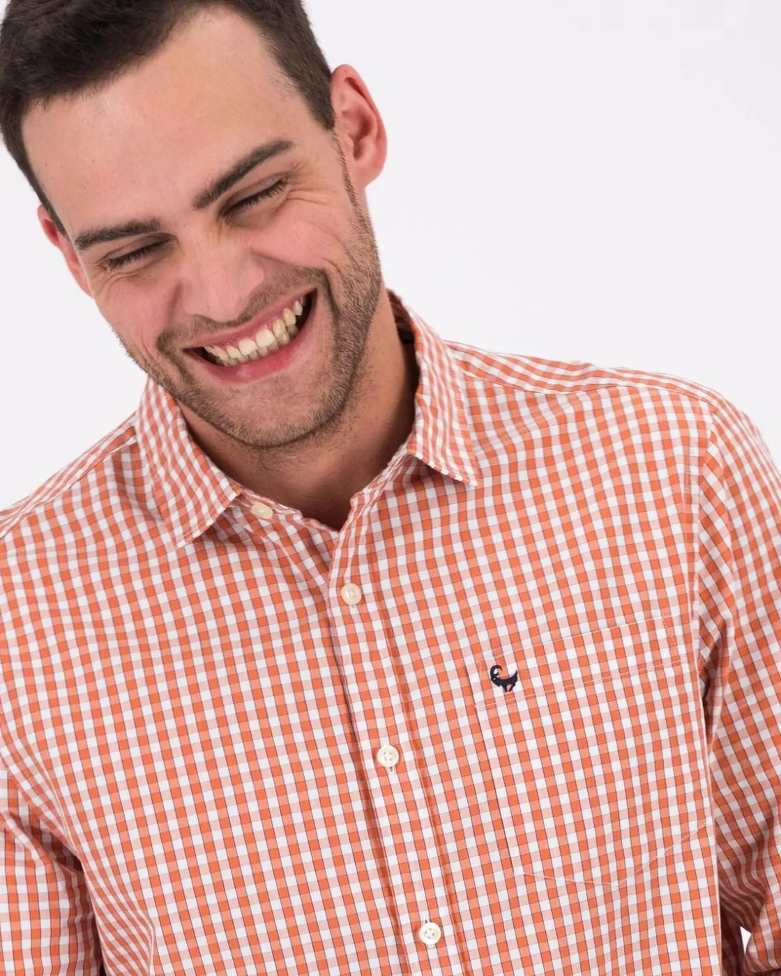 Men Old Khaki Shirts>Men'S Charl Gingham Slim Fit Shirt