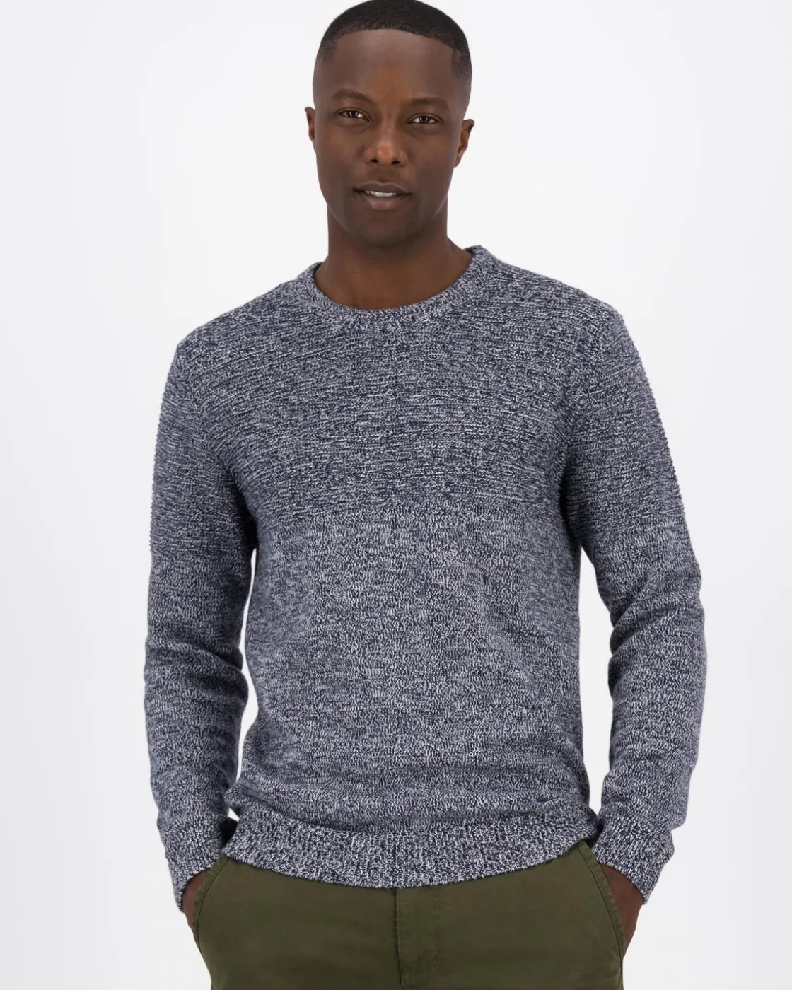 Men Old Khaki Knitwear>Men'S Crayson Textured Crew Neck Knit