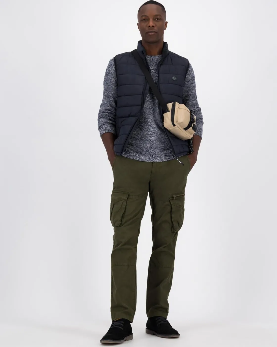 Men Old Khaki Knitwear>Men'S Crayson Textured Crew Neck Knit