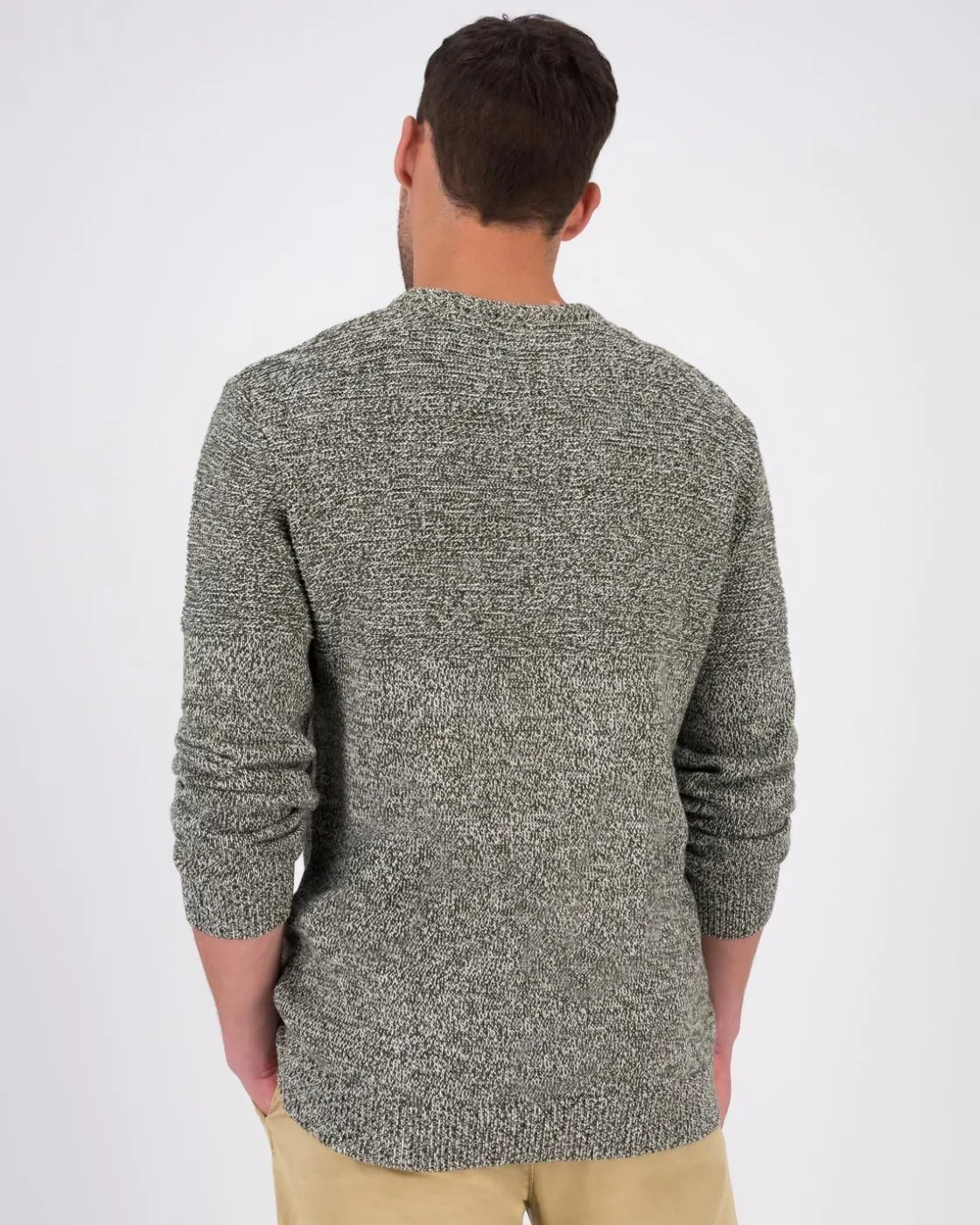 Men Old Khaki Knitwear>Men'S Crayson Textured Crew Neck Knit