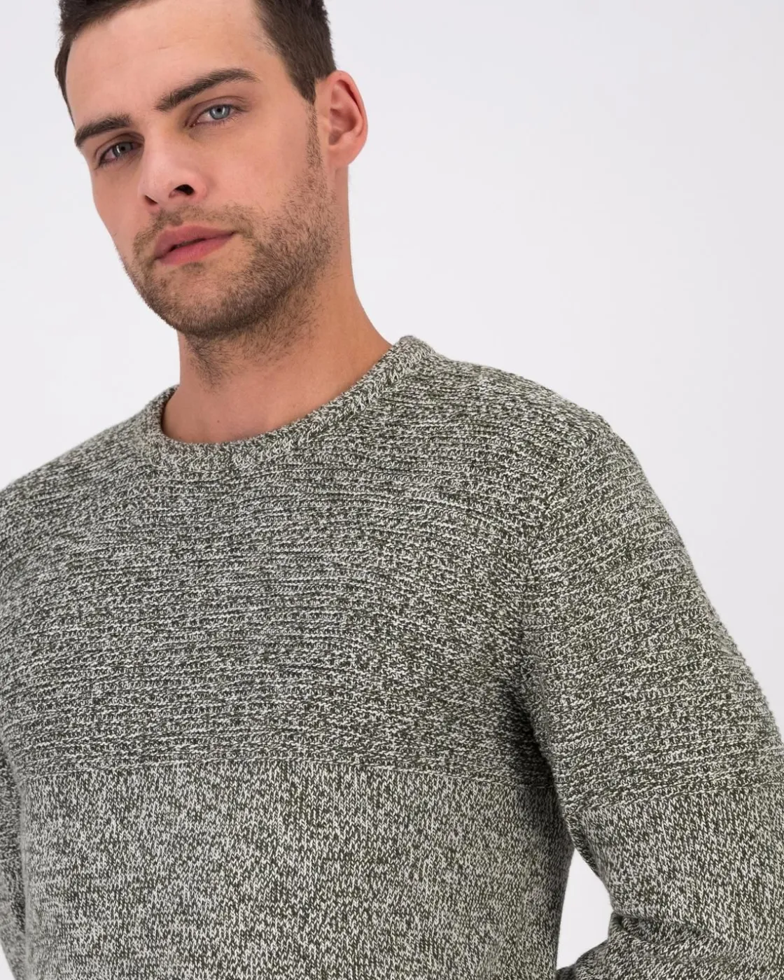 Men Old Khaki Knitwear>Men'S Crayson Textured Crew Neck Knit