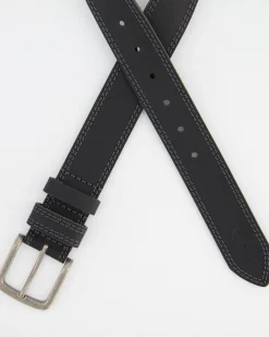 Men Old Khaki Belts>Men'S Daniel Double Stitch Leather Belt