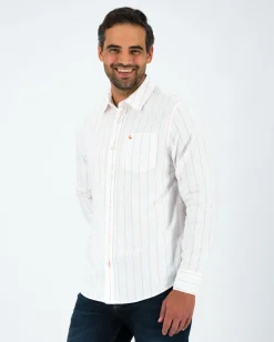 Men Old Khaki Shirts>Men'S Darren Oxford Stripe Shirt