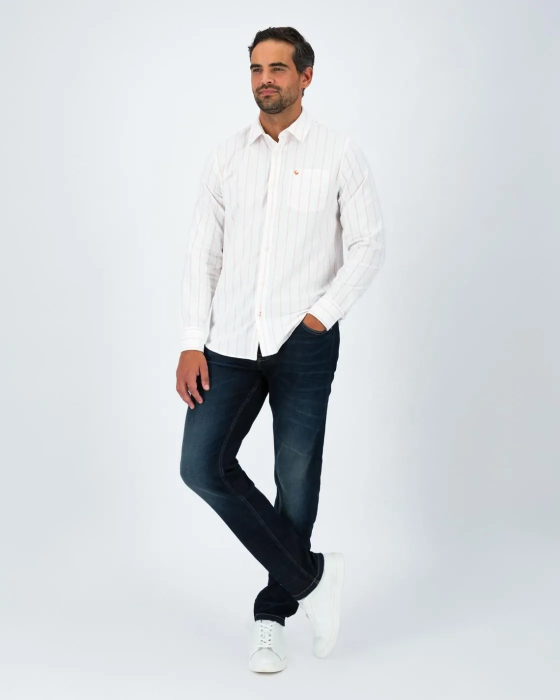 Men Old Khaki Shirts>Men'S Darren Oxford Stripe Shirt