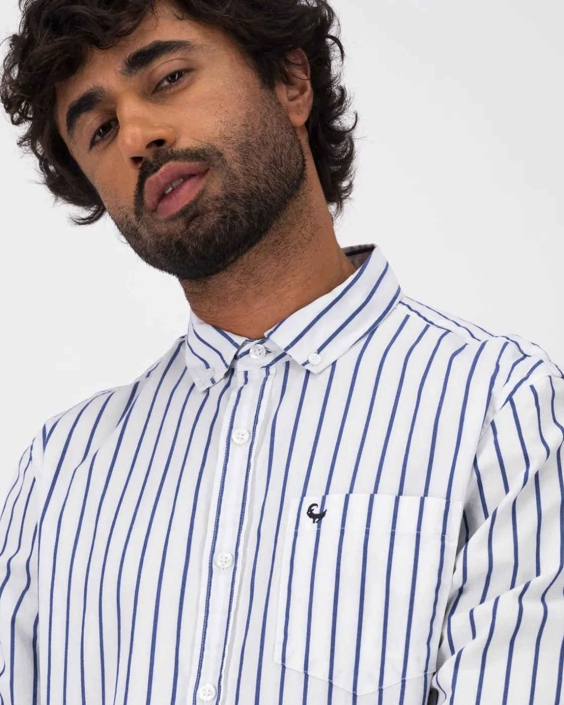 Men Old Khaki Shirts>Men'S Denton Stripe Slim Fit Shirt