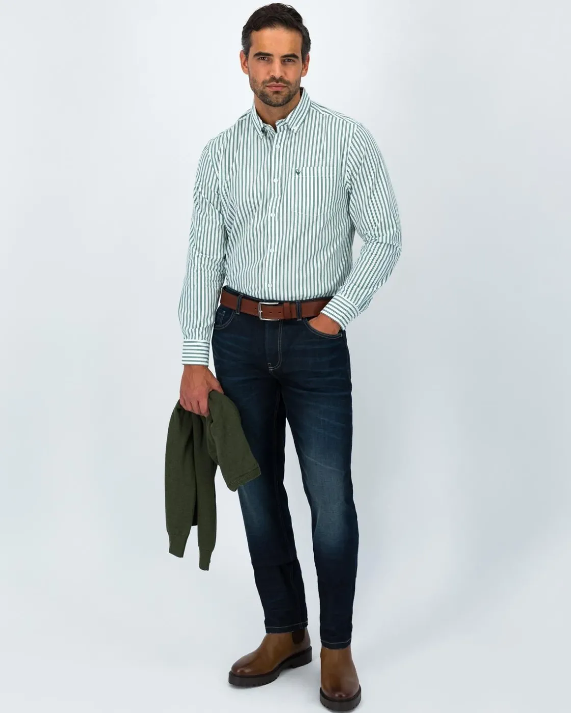Men Old Khaki Shirts>Men'S Garnet Stripe Shirt