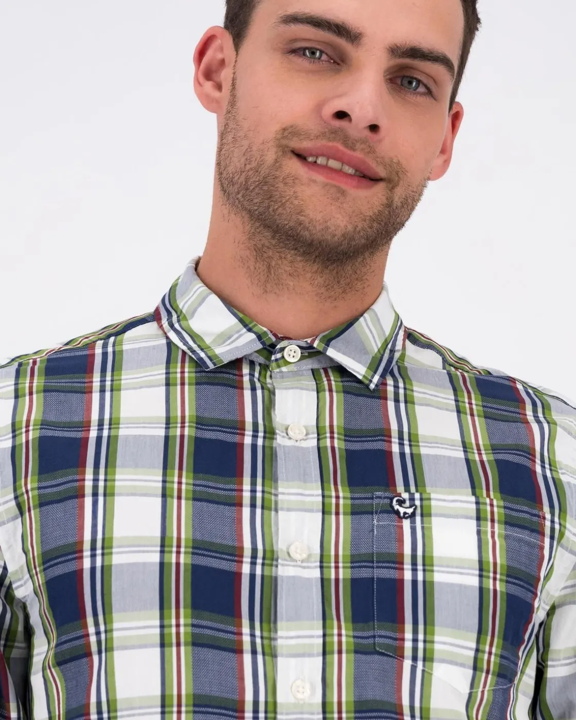 Men Old Khaki Shirts>Men'S Gino Check Slim Fit Shirt