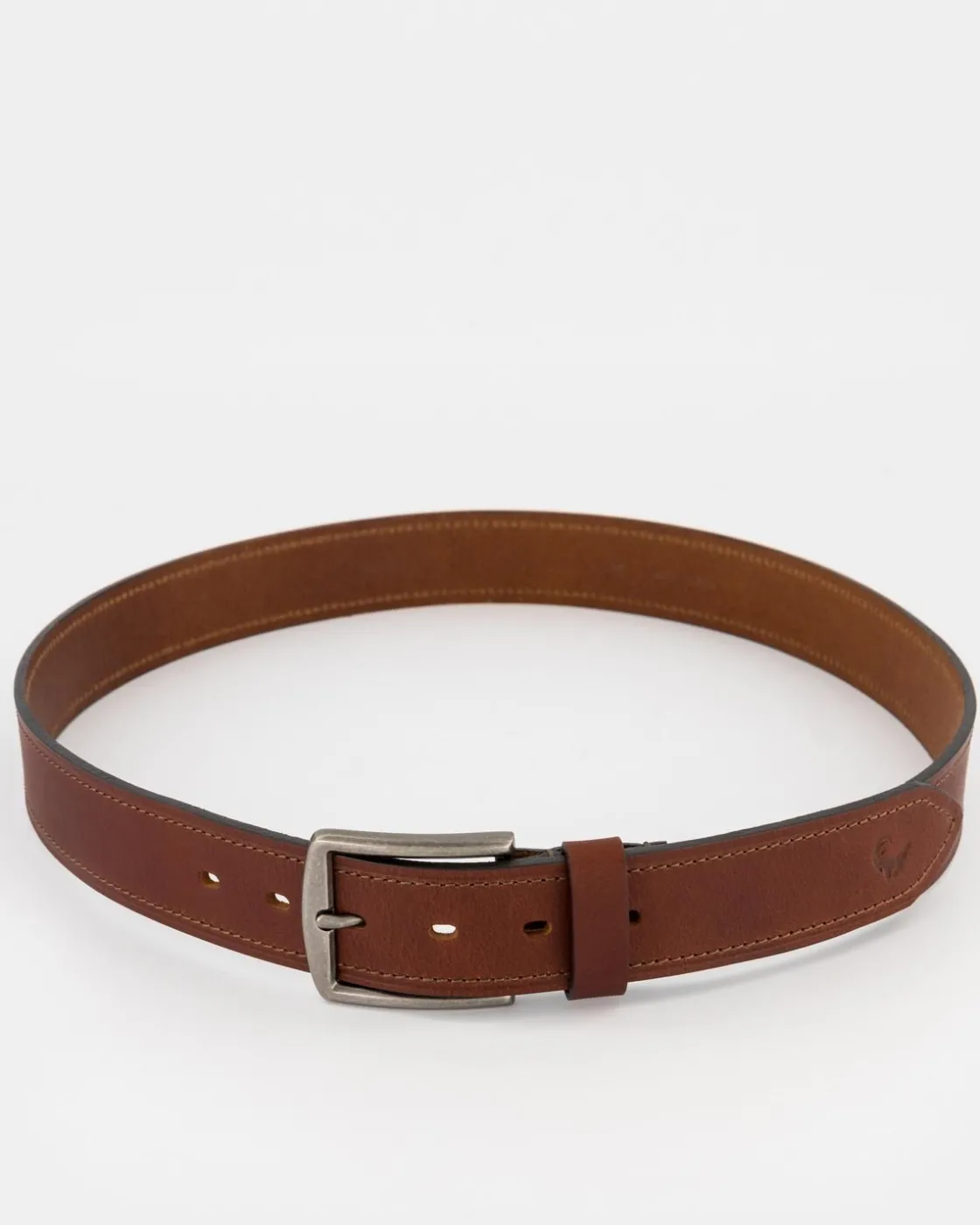 Men Old Khaki Belts>Men'S Grady Topstitch Rolled Edge Leather Belt