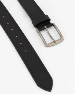 Men Old Khaki Belts>Men'S Grady Topstitch Rolled Edge Leather Belt