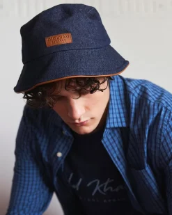 Men Old Khaki Headwear>Men'S Jack Denim Bucket Hat