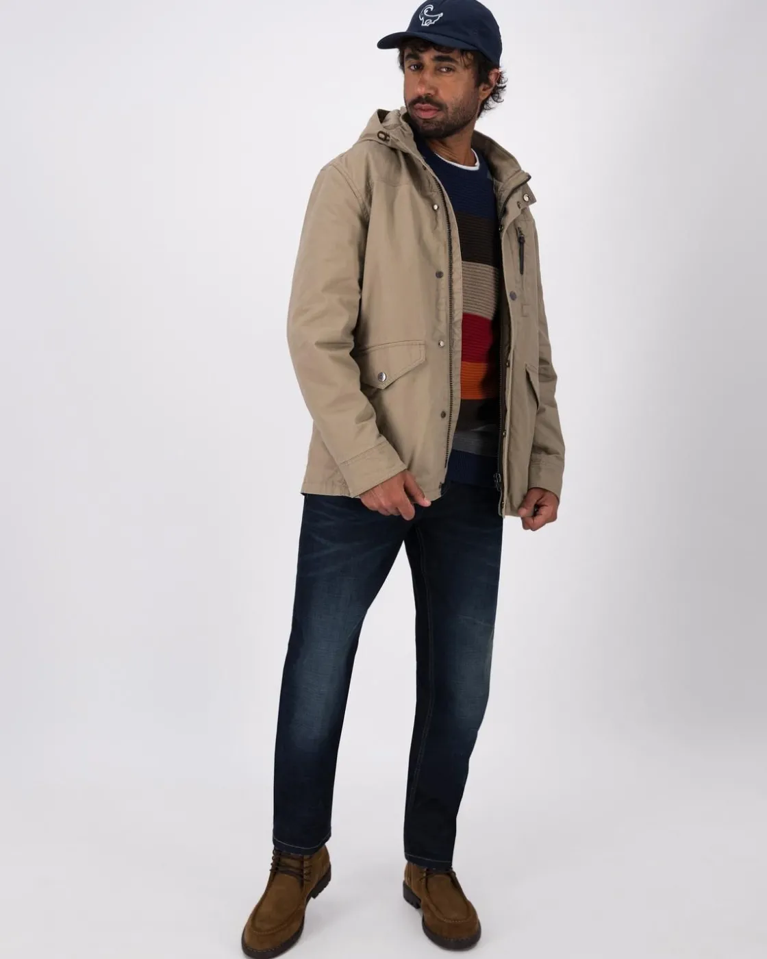 Men Old Khaki Knitwear>Men'S Jason Striped Crew Neck Knit