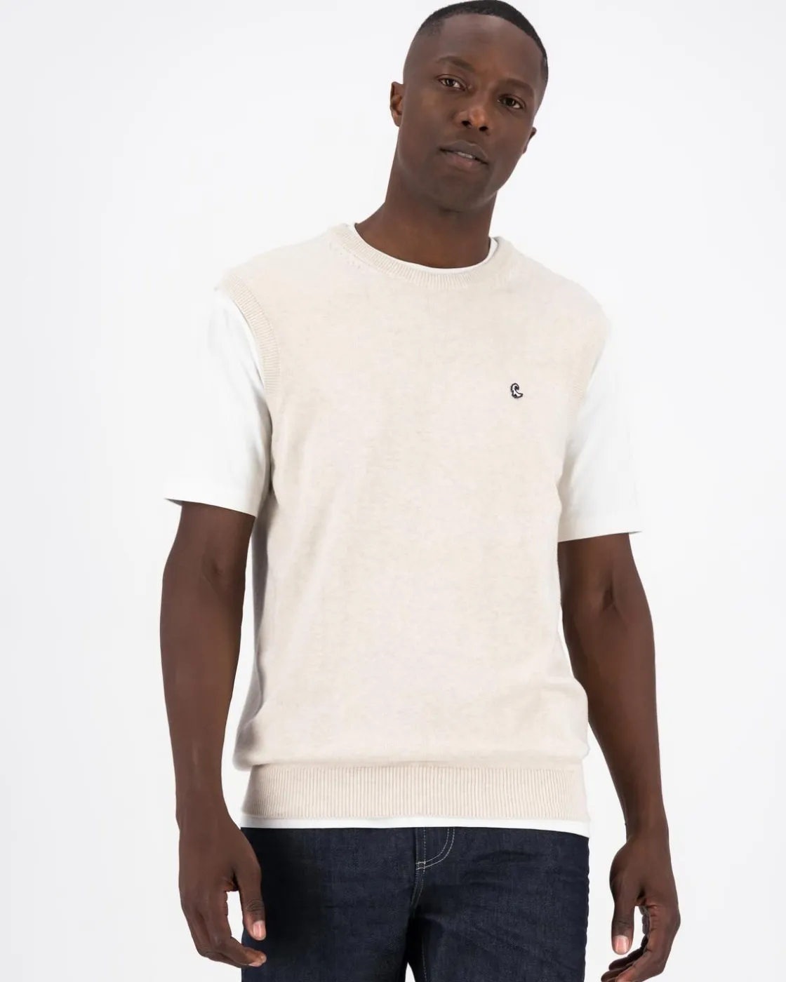 Men Old Khaki Knitwear>Men'S Jeff Sleeveless Crew Neck Knit