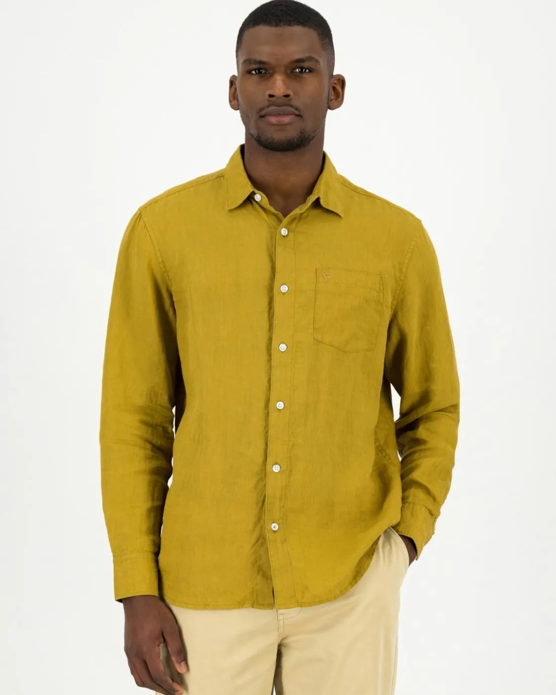 Men Old Khaki Shirts>Men'S Jesse Regular Fit Linen Shirt