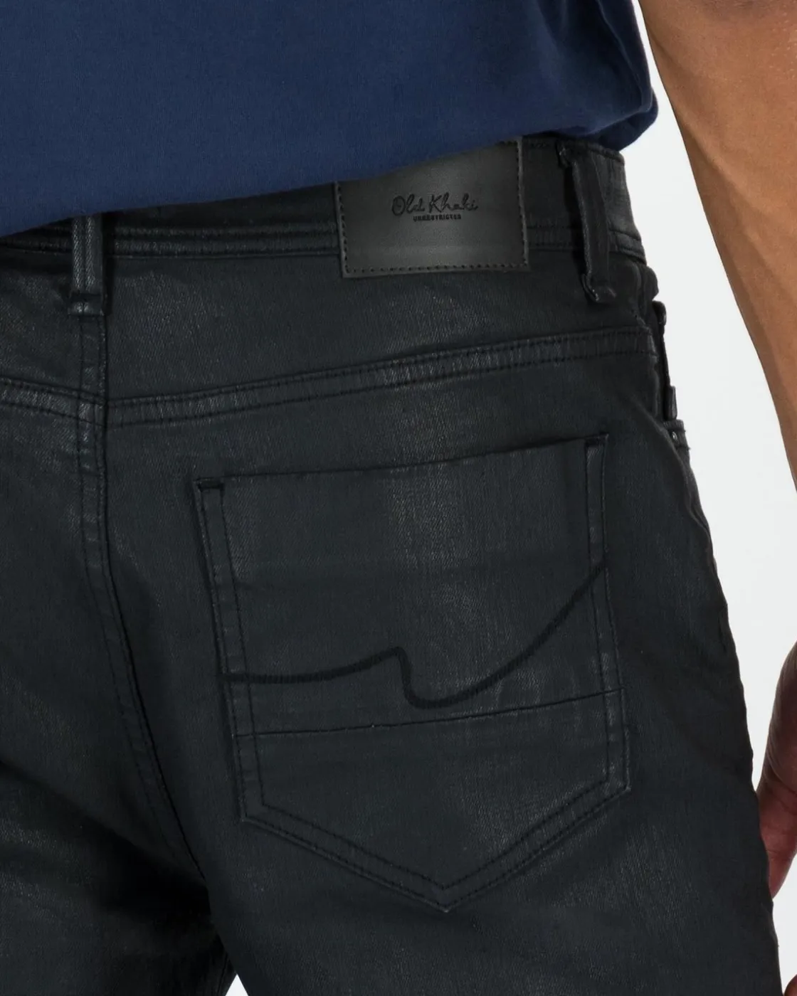 Men Old Khaki Denim>Men'S Joel Coated Black Denim