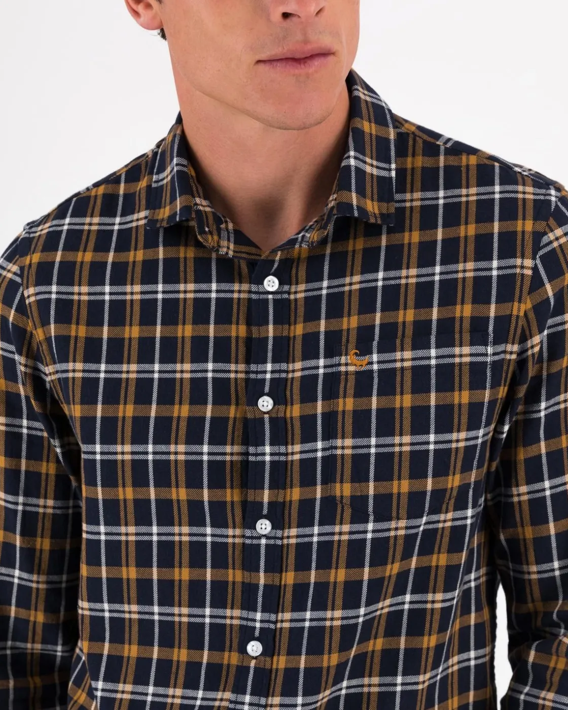 Men Old Khaki Shirts>Men'S Kaz Check Slim Fit Shirt