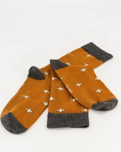 Men Old Khaki Socks & Underwear>Men'S Keith Cross Print Socks