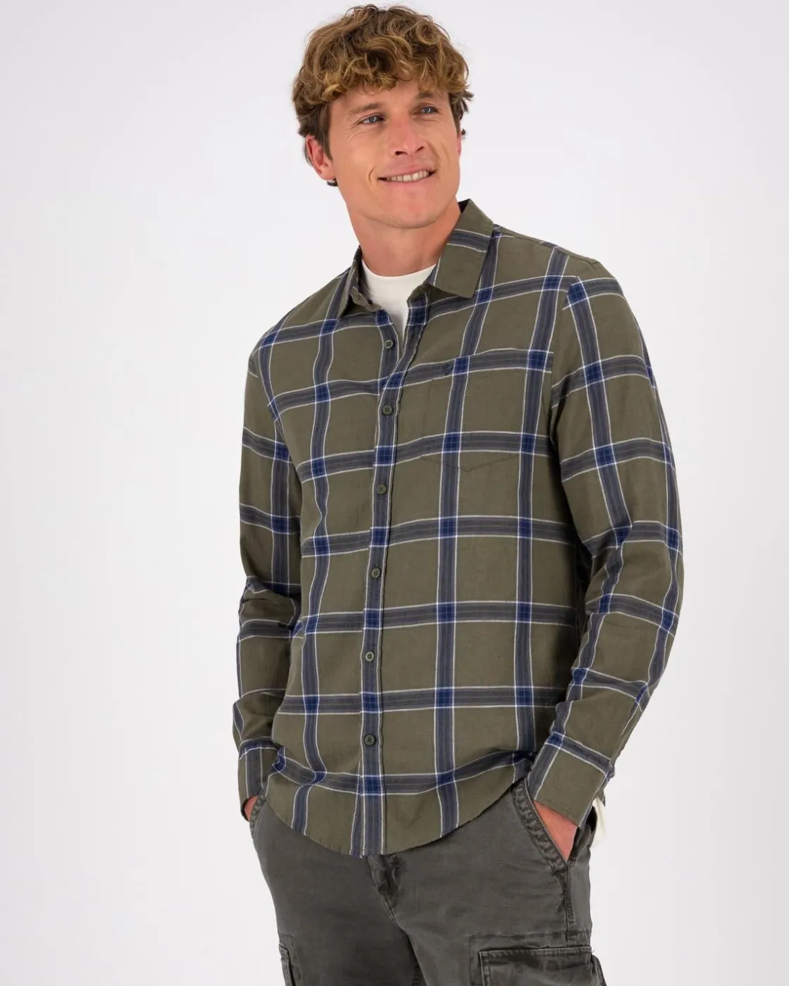 Men Old Khaki Shirts>Men'S Lucas Check Slim Fit Shirt