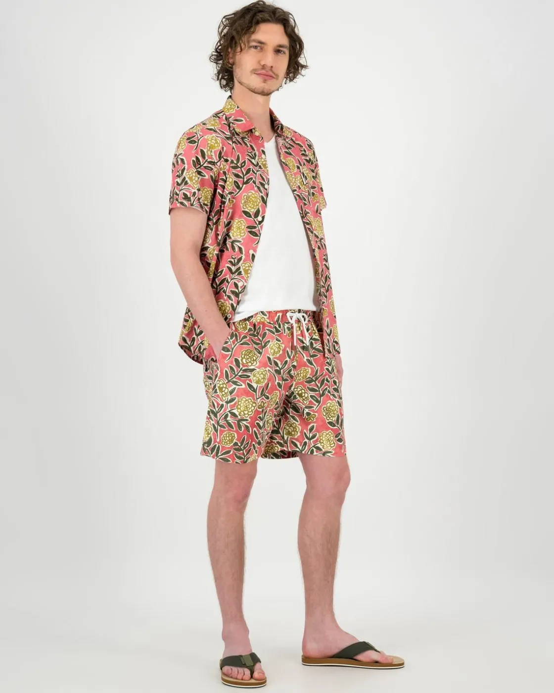 Men Old Khaki Shirts>Men'S Luther Slim Fit Floral Shirt