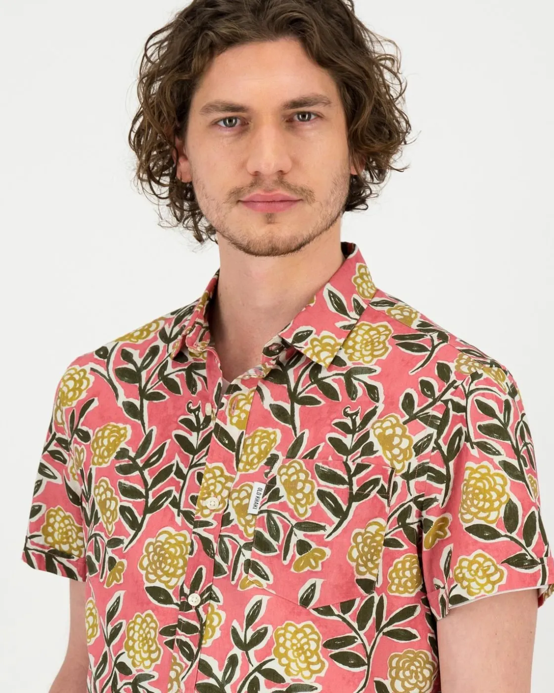 Men Old Khaki Shirts>Men'S Luther Slim Fit Floral Shirt