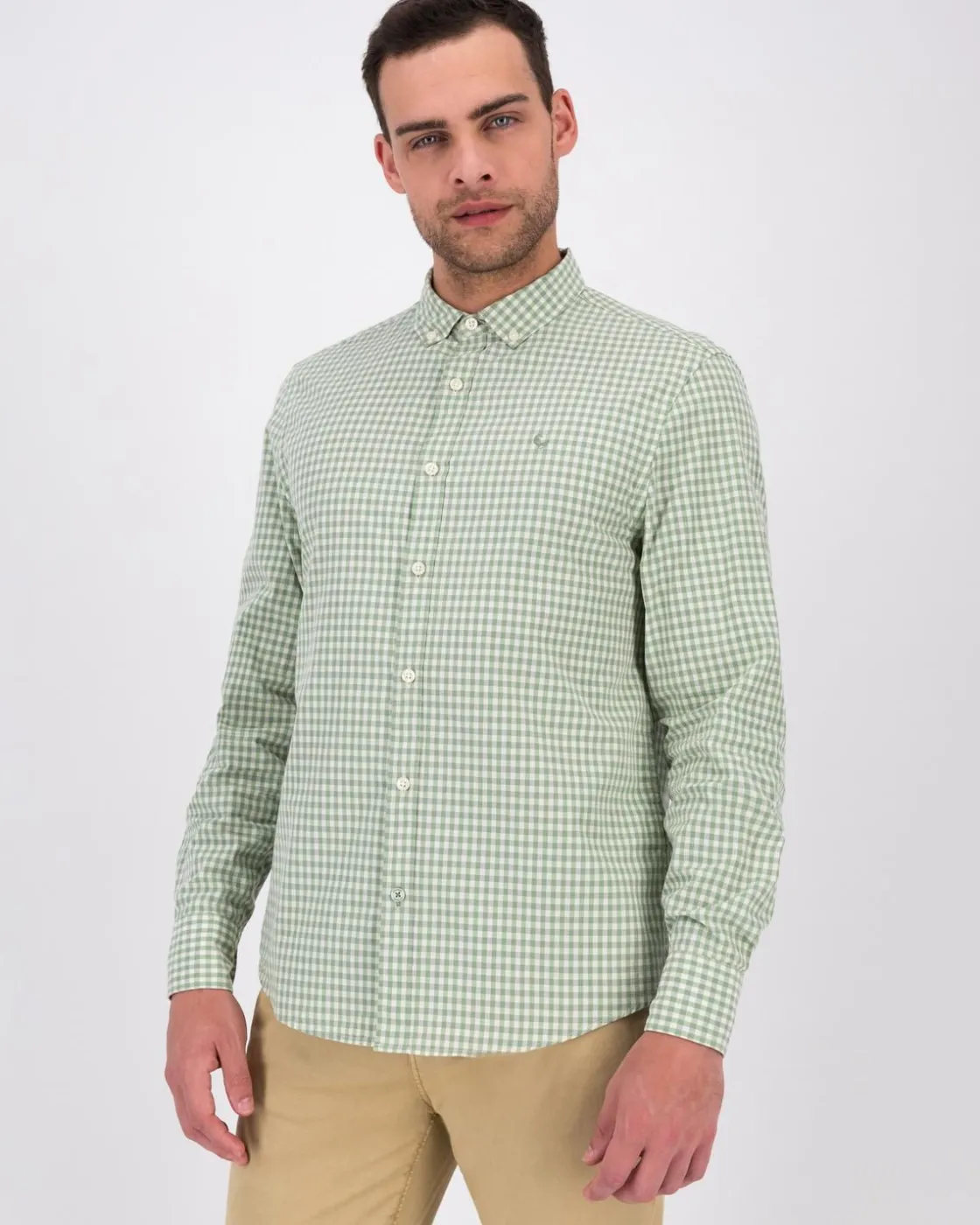 Men Old Khaki Shirts>Men'S Omar Gingham Regular Fit Shirt