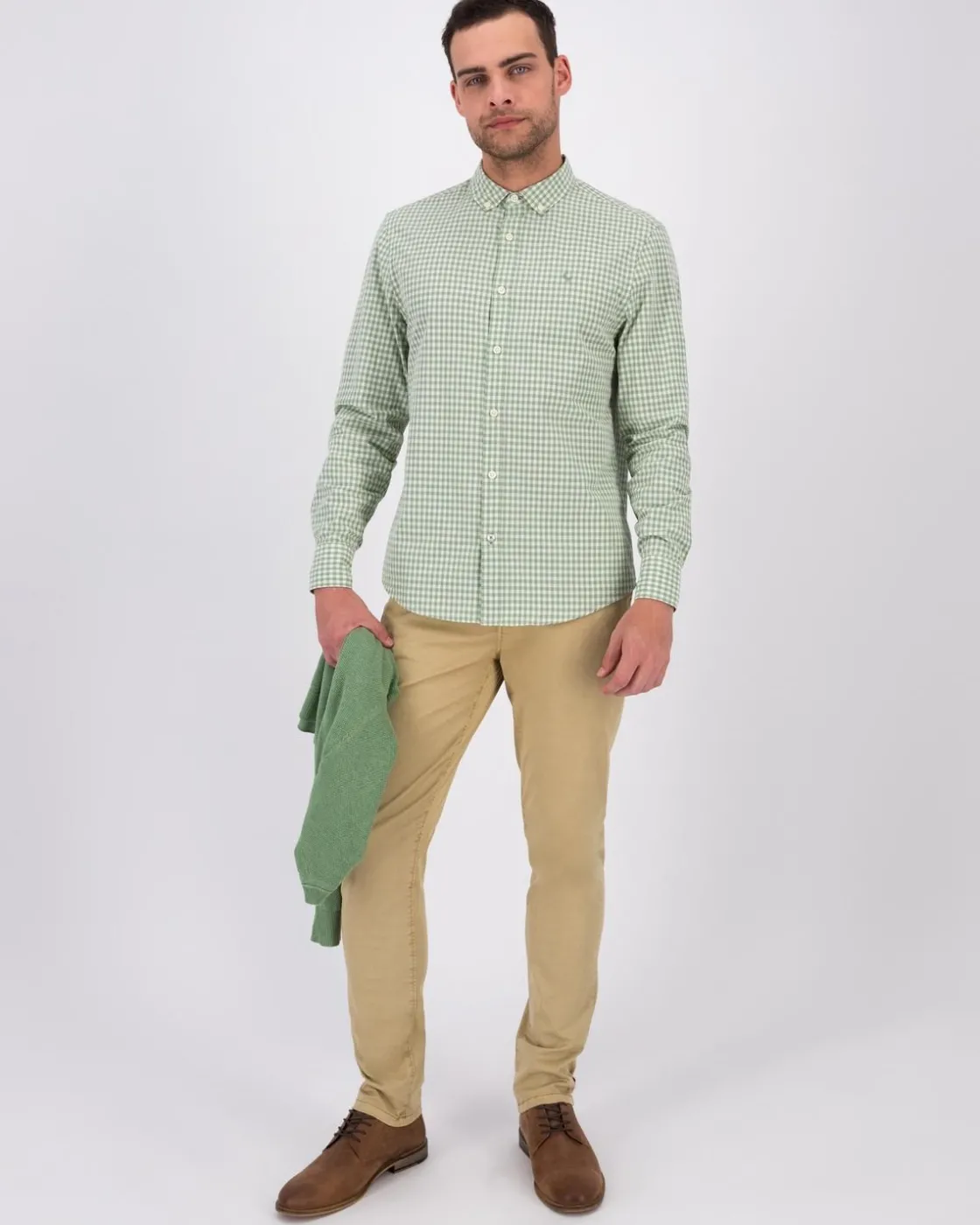 Men Old Khaki Shirts>Men'S Omar Gingham Regular Fit Shirt