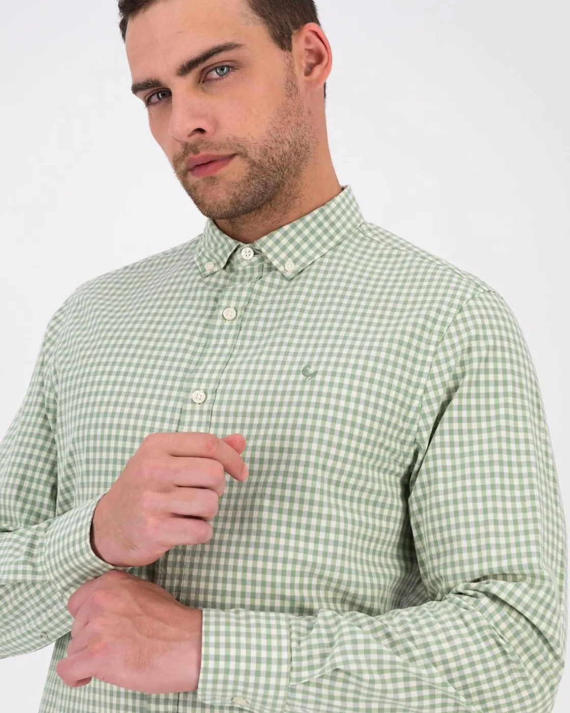 Men Old Khaki Shirts>Men'S Omar Gingham Regular Fit Shirt