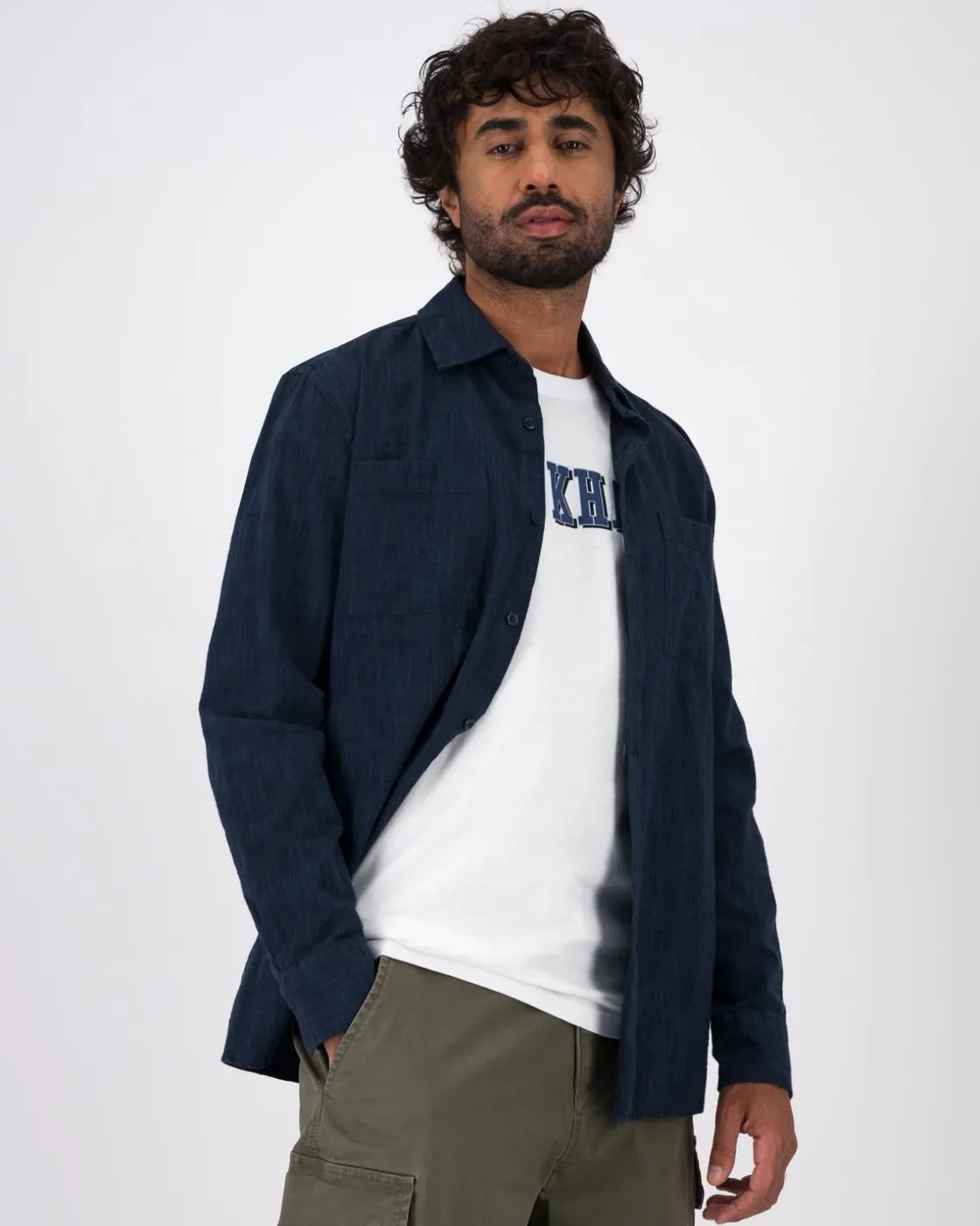 Men Old Khaki Shirts>Men'S Percy Melange Shirt