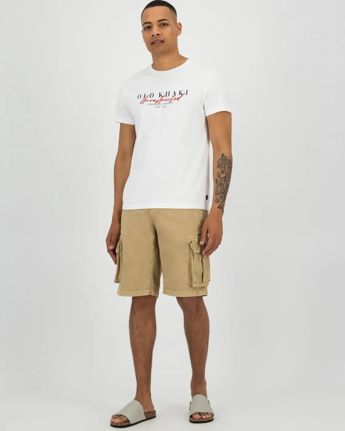 Men Old Khaki T-Shirts>Men'S Riley Standard Fit Embroidery T-Shirt