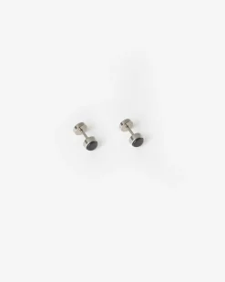 Men Old Khaki Jewellery>Men'S Stainless Steel Dumbbell Stud Earring