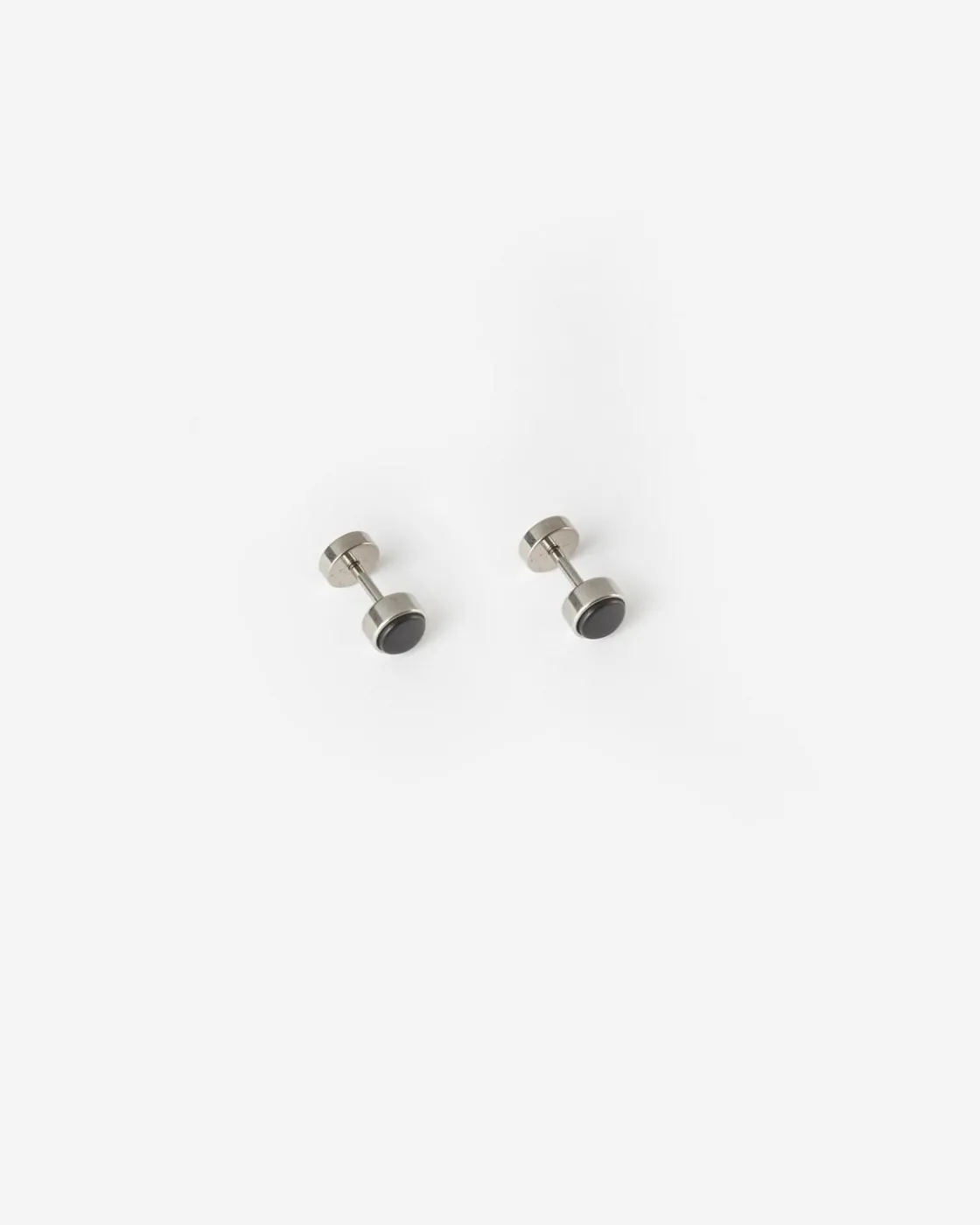 Men Old Khaki Jewellery>Men'S Stainless Steel Dumbbell Stud Earring