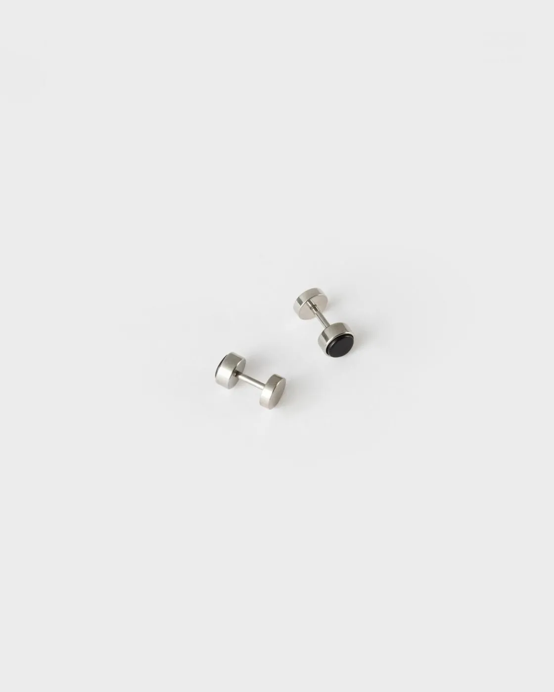 Men Old Khaki Jewellery>Men'S Stainless Steel Dumbbell Stud Earring