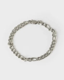 Men Old Khaki Jewellery>Men'S Stainless Steel Flat Chain Bracelet