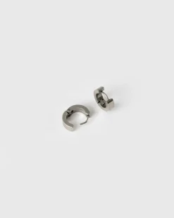 Men Old Khaki Jewellery>Men'S Stainless Steel Hoop Earring