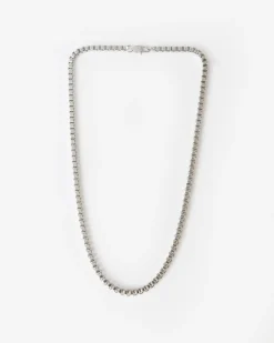 Men Old Khaki Jewellery>Men'S Stainless Steel Rounded Chain Necklace