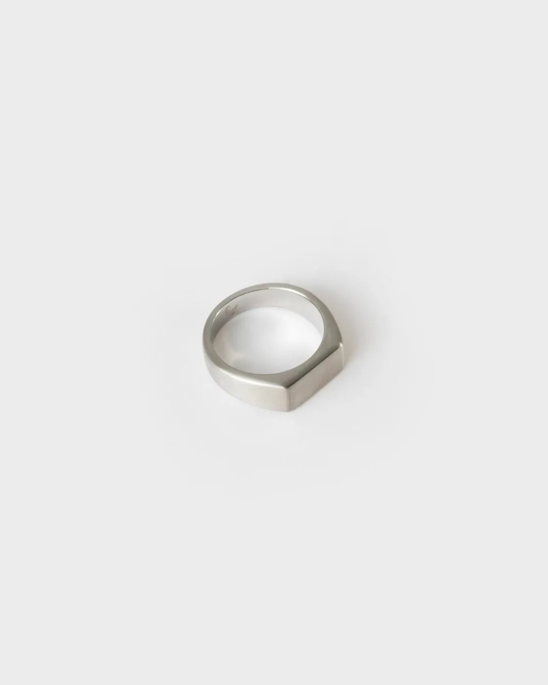 Men Old Khaki Jewellery>Men'S Stainless Steel Skinny Signet Ring