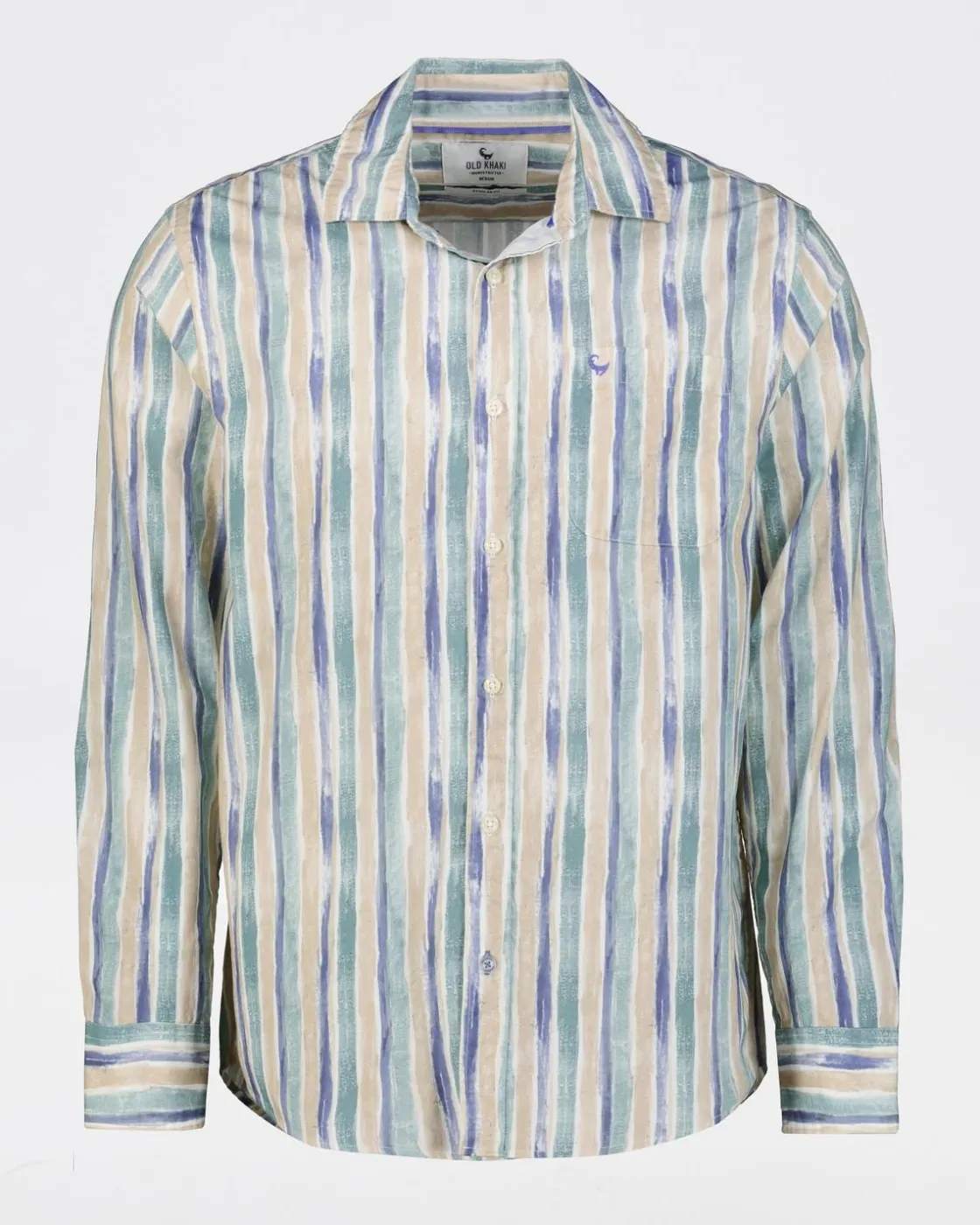 Men Old Khaki Shirts>Men'S Vincent Wide Stripe Regular Fit Shirt