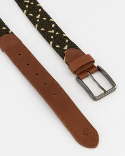Men Old Khaki Belts>Men'S Zane Canvas Rope & Leather Belt